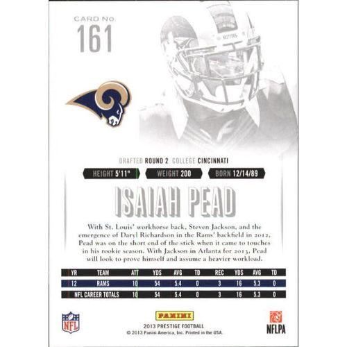 2013 Panini Prestige Football Isaiah Pead