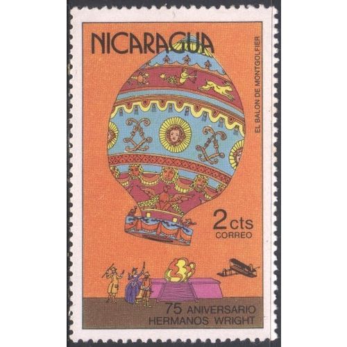 Nicaragua 1978 - SG2173 - 2c multi - Montgolfier Balloon - MH