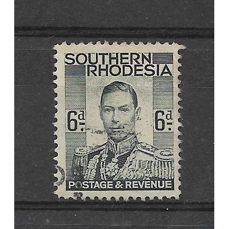 SouthernRhodesia.SG44 6d King George VI (Grey-Black).Fine Used.July19