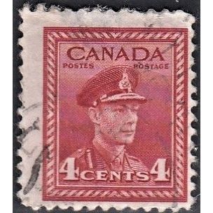 CANADA, 1942-43 4c George VI, SG 380 (Scott #254), used