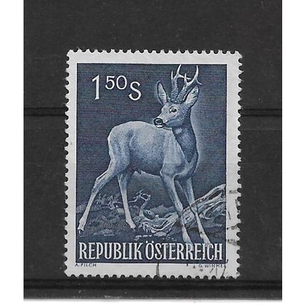 Austria.SG1339 1s 50 Roebuck (Blue).Fine Used.Aug22