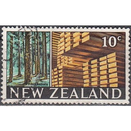 New Zealand 1968 Michel 480 O Cote (2005) 0.30 Euro Arbre Pin de Monterey