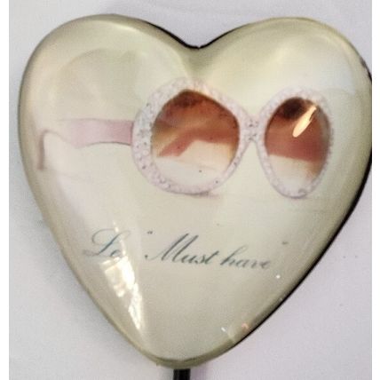 3 Glass Pink Fashion Heart Wall Hooks Chic/Glamour/Diva/Princess Home Decor