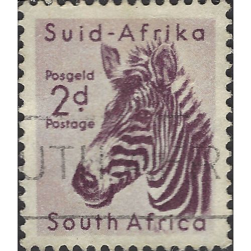 SOUTH AFRICA, MAMMAL, Zebra, violet 1954, 2d, #4