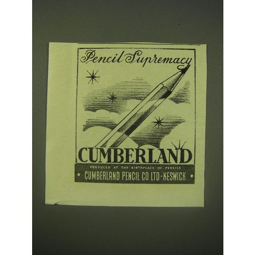 1944 Cumberland Pencil Ad - Pencil Supremacy