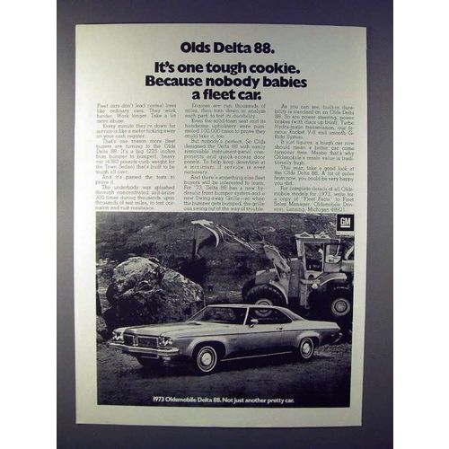 1973 Oldsmobile Delta 88 Car Ad - Tough Cookie