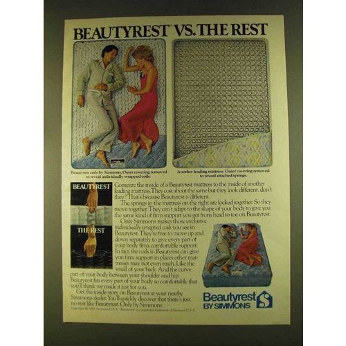1980 Simmons Beautyrest Mattress Ad - Vs. The Rest
