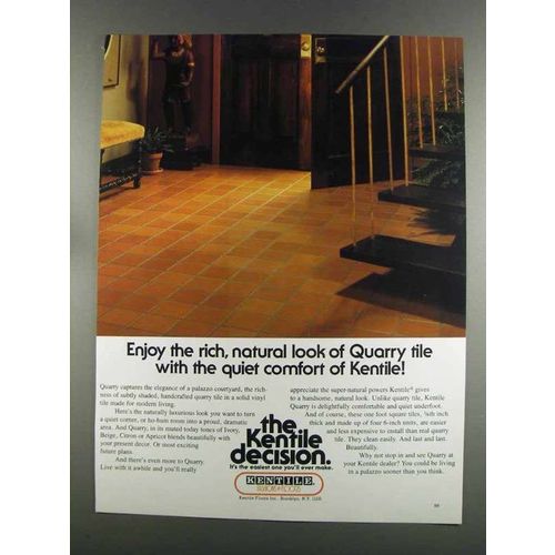 1982 Kentile Quarry Floor Ad - Rich, Natural Look