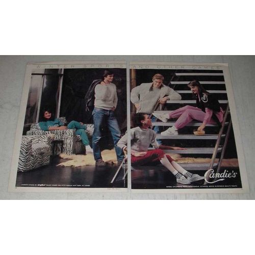 1983 2-page El Greco Candie's Shoes Ad - Winter Sports