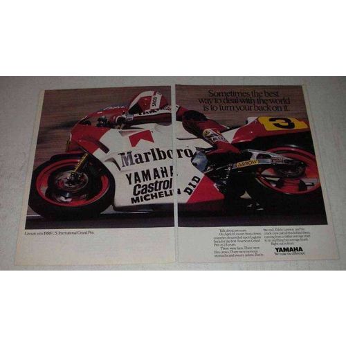 1988 Yamaha Motorcycle Ad - Eddie Lawson