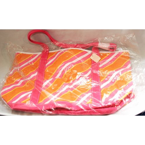 NWT Bath & Body Works Orange Striped Tote Bag