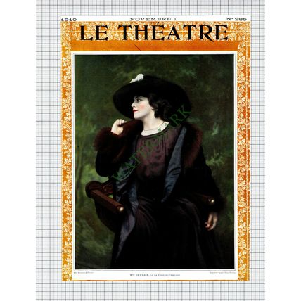 X1146) Mlle DELVAIR French Actress - 1910 Cutting / Print