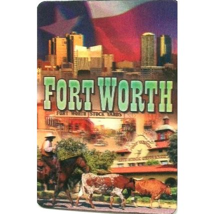 Fort Worth Texas 3D Fridge Magnet