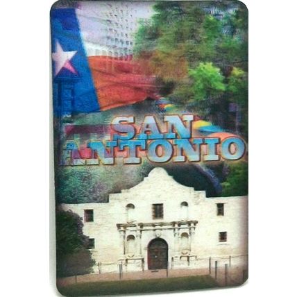 San Antonio Texas 3D Fridge Magnet
