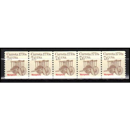 2255 7.6c Carreta Very Fine MNH Dry Gum PNC 1/5 X2971
