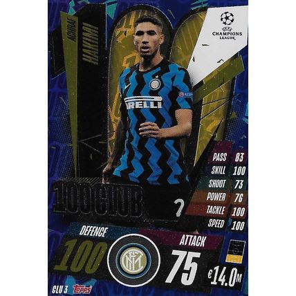Match Attax UCL & UEL Extra 2020-21: 100 Club - FC Inter Milan, Hakimi