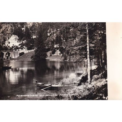Fernsteinsee Und Schloss Fernstein Boat Lake Austria RPC Postcard