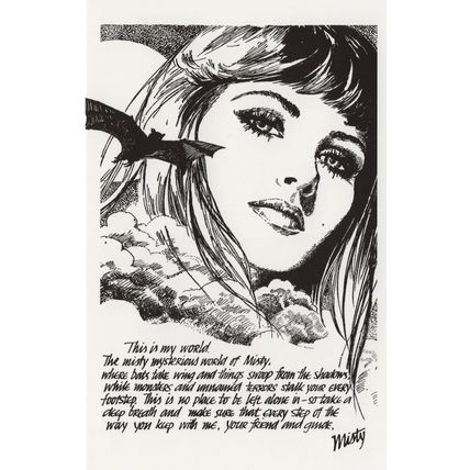 Vampire Bats Control You In Misty Girls 1970s Horror Comic Postcard