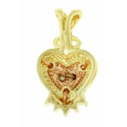 New Sweet 15 Años years Heart Multi Tone 14 K Gold 2.86 Gr Pendant Charm 21 mm