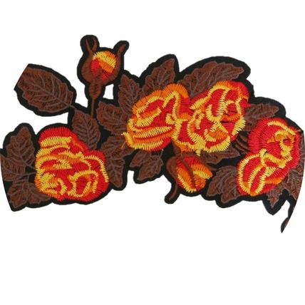 Flower Sew On Patch Flower Badge Decoration Motif Badges 25 x 12.5cm Plant P495