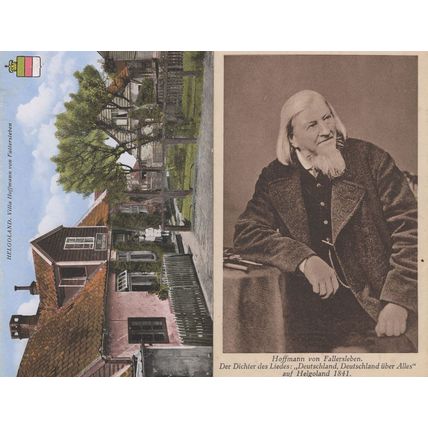 August Heinrich Hoffmann von Fallersleben German Poet Villa 2x Postcard s