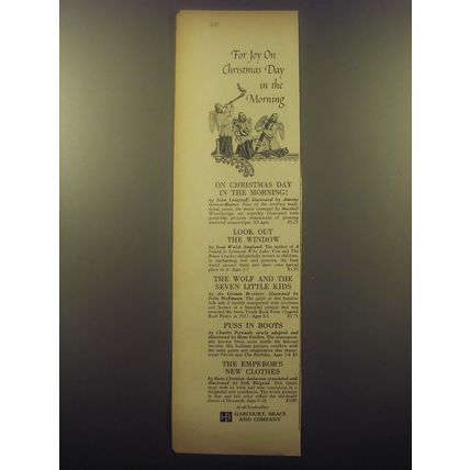 1959 Harcourt, Brace and Company Books Ad - For Joy on Christmas Day