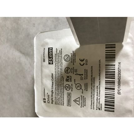 NEW COVIDIEN INTRALC45 iDRIVE RIGHT ANGLE LINEAR CUTTER 45MM,IDRIVE,EK