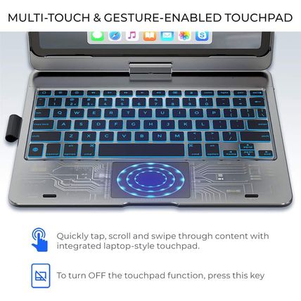 Typecase Flexbook Touch 6-in-1 Keyboard Case for iPad Pro 12.9 (Space Gray)-NEW