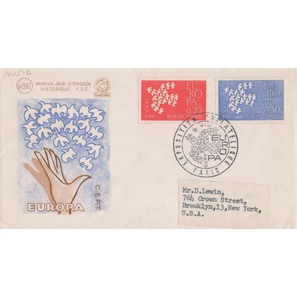 Zayix France 1005-1006 Historique FDC No. 390 birds Europa CEPT 032323SM42