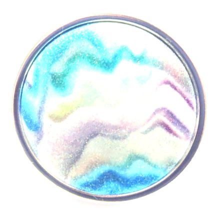 Glitter Pill Box Blue, White, Grey & Purple Swirls Round 2 CM Christmas Gift