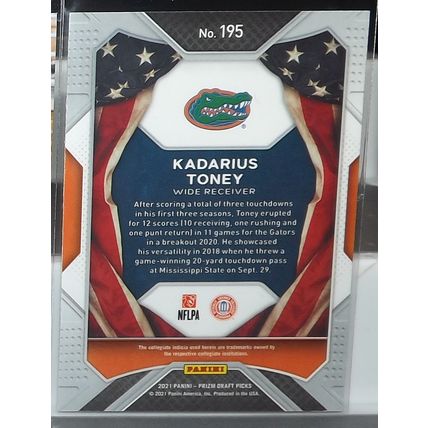 2021 Prizm Draft Picks KADARIUS TONEY (Florida/Giants) All Americans RC #195