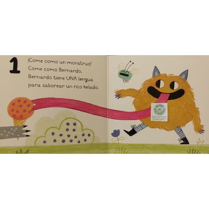 LOS MONSTRUOS JUEGAN A CONTAR! de FLAVIA Z DRAGO SPANISH LANGUAGE BOARD BOOK
