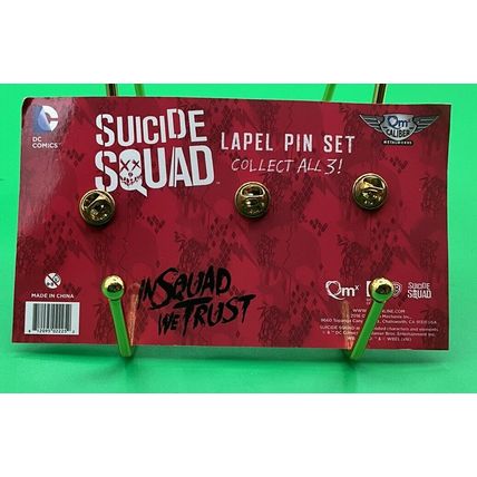 New Suicide Squad 3 Pin Set Killer Croc Katana Diablo Enamel Pin QM DC Comics