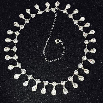 Women Diamante Chain Rhinestone Charm Belt Crystal Tassels Wedding Party Dance