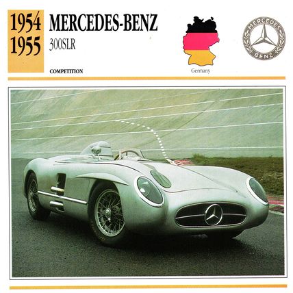 Collectors Club card. Classic Cars. Mercedes-Benz 300SLR