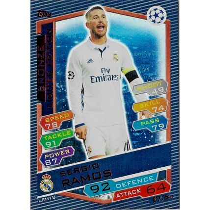 Match Attax Champions League 2016/17 Sergio ramos Bronze Limited Edition LEMTB