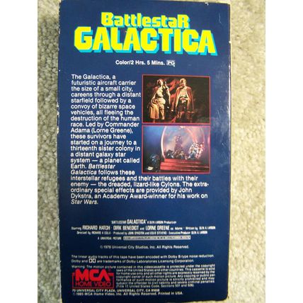 Battlestar Galactica VHS cassette