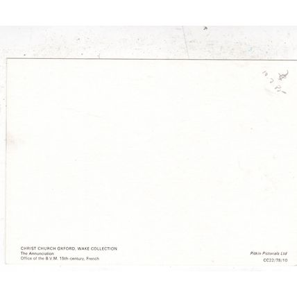 Christ Church Oxford Wake Collection Postcard unused VGC