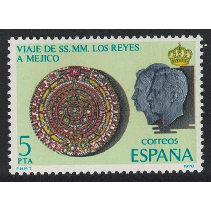 Spain Aztec Calendar Royal Visits to Mexico 1978 MNH SG#2541