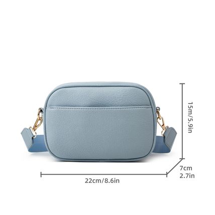 Women's Small Classy Crossbody Purse Leather Satchel Bags Blue