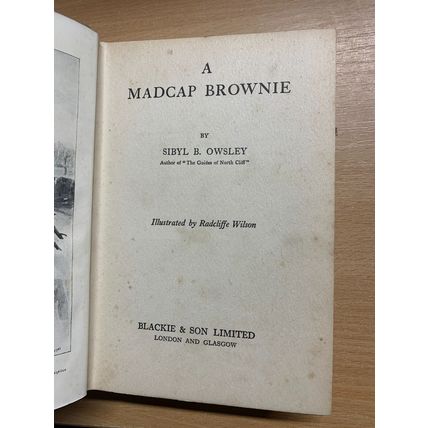 1950s SIBYL B OWSLEY "A MADCAP BROWNIE" FICTION ILLUSTRATED HARDBACK BOOK (P3)