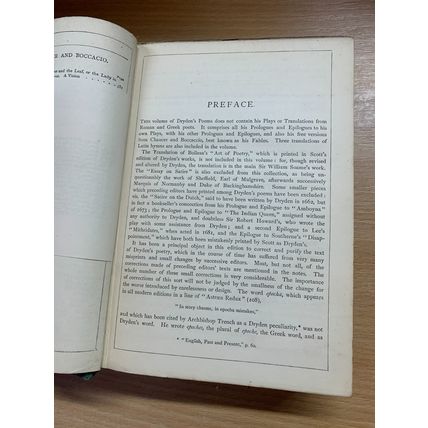 1870 "THE POETICAL WORKS OF JOHN DRYDEN" POETRY POEMS HARDBACK BOOK (P5)