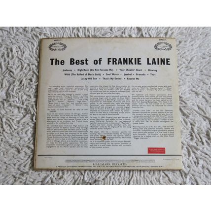 FRANKIE LAINE, THE BEST OF VINYL LP.