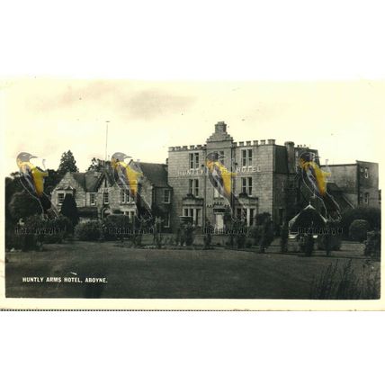 Huntly Arms Hotel, Aboyne, Aberdeenshire, RP Postcard