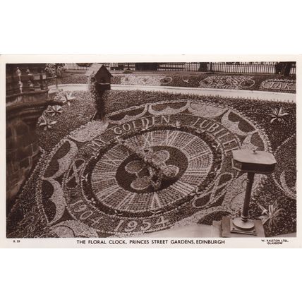 EC92 EDINBURGH - THE FLORAL CLOCK, PRINCES STREET . RP POSTCARD