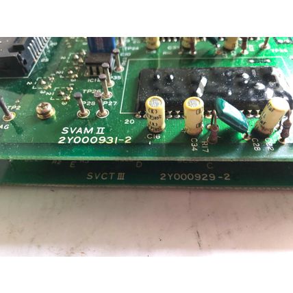 GE SVAM II SERVO AMPLIFIER BOARD 2Y000931-2 WITH SVCT III 2Y000929-2,SC,TC,TK