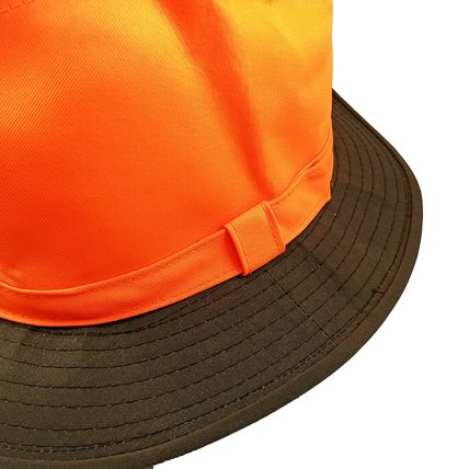 Water Repellent High Visibility Outdoor Hat With Oil Cloth Brim Size M