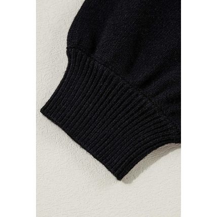Black Colorful Merry & Bright Tinsel Graphic Sweater