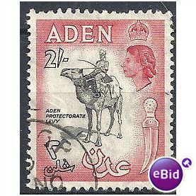 Aden 1963 SG66a 2/- Black & Carmine-Red Very Fine Used .