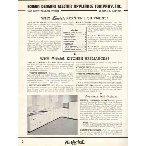 edison general electric appliance co 1938 hotpoint vintage catalog